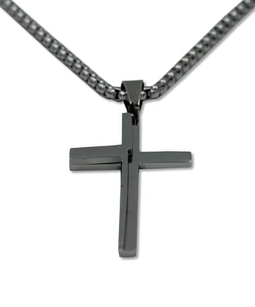 Ανδρικός ατσάλινος σταυρός με αλυσίδα